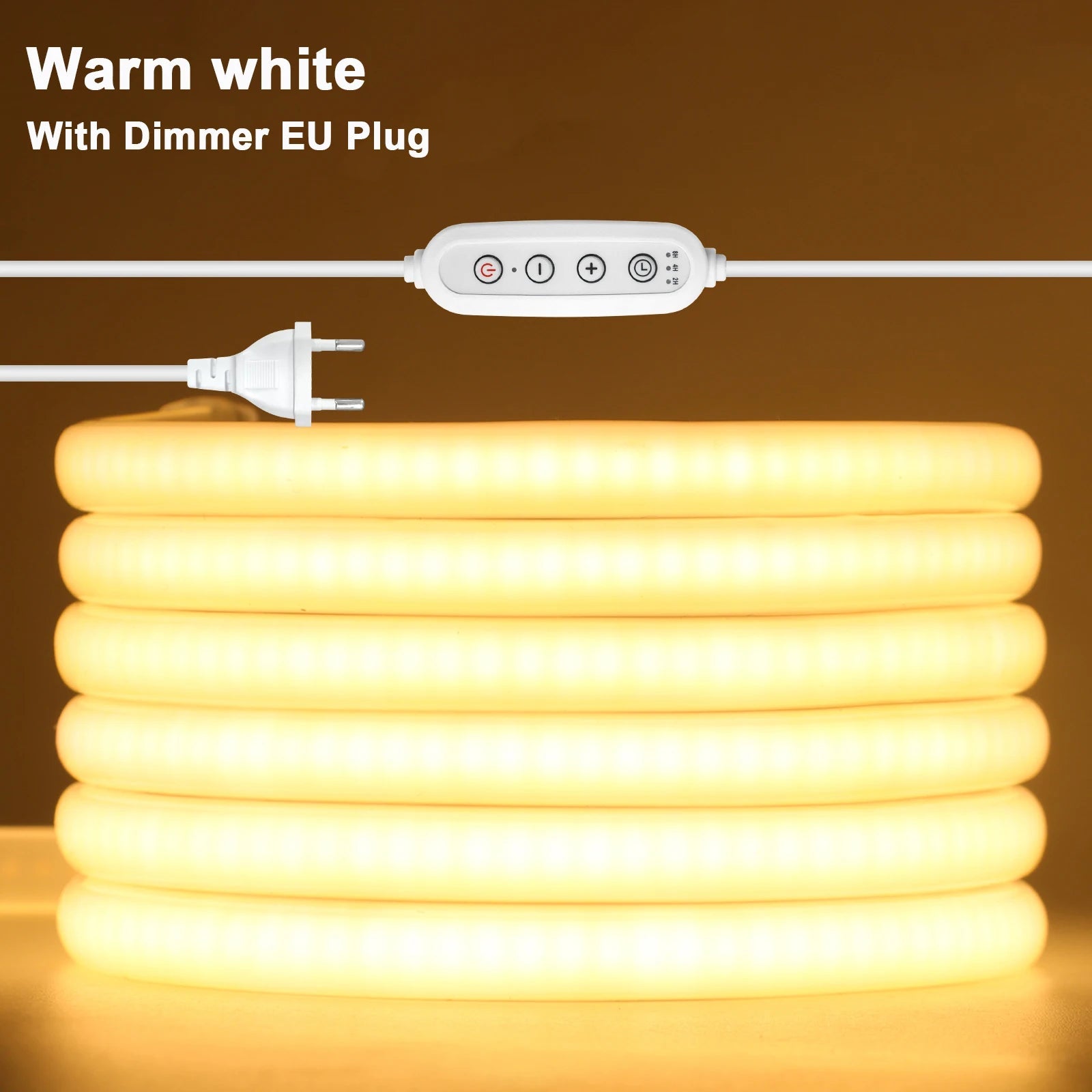 Dimmable Switch 220V COB LED Strip Neon Light Dimmer Power Kit Waterproof 3000K 4000K 6000K 288LED Kitchen Room Decor Flex Lamp - Cozy & Co. Market
