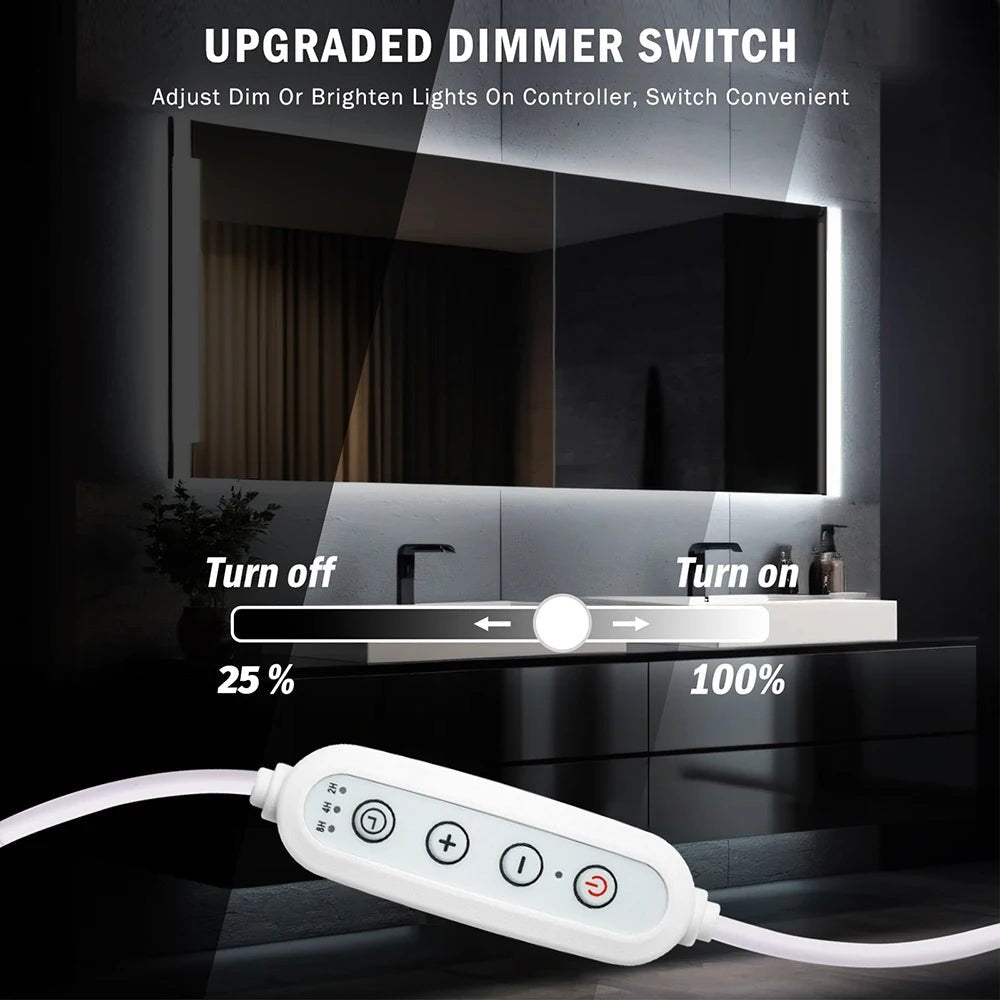 Dimmable Switch 220V COB LED Strip Neon Light Dimmer Power Kit Waterproof 3000K 4000K 6000K 288LED Kitchen Room Decor Flex Lamp - Cozy & Co. Market