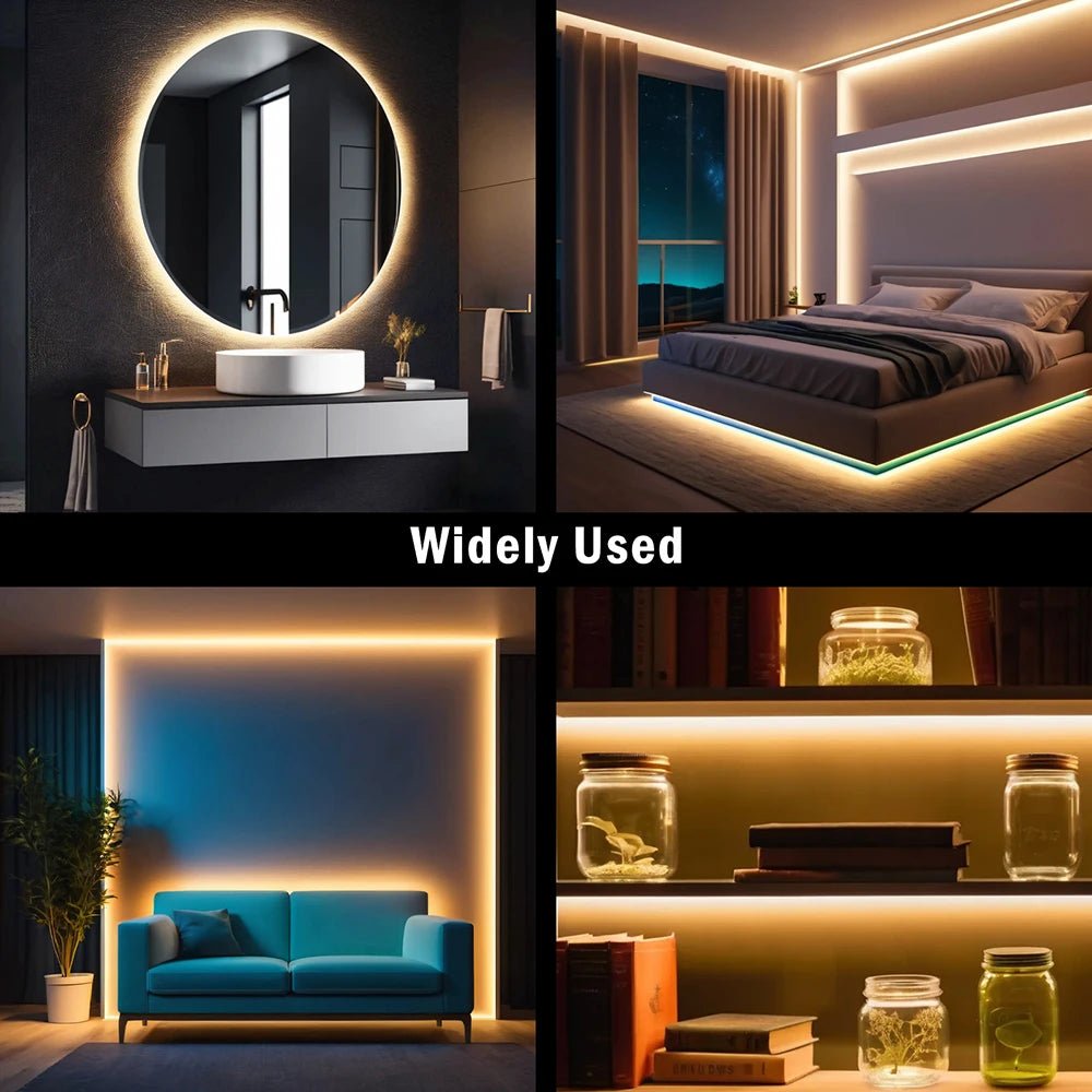 Dimmable Switch 220V COB LED Strip Neon Light Dimmer Power Kit Waterproof 3000K 4000K 6000K 288LED Kitchen Room Decor Flex Lamp - Cozy & Co. Market