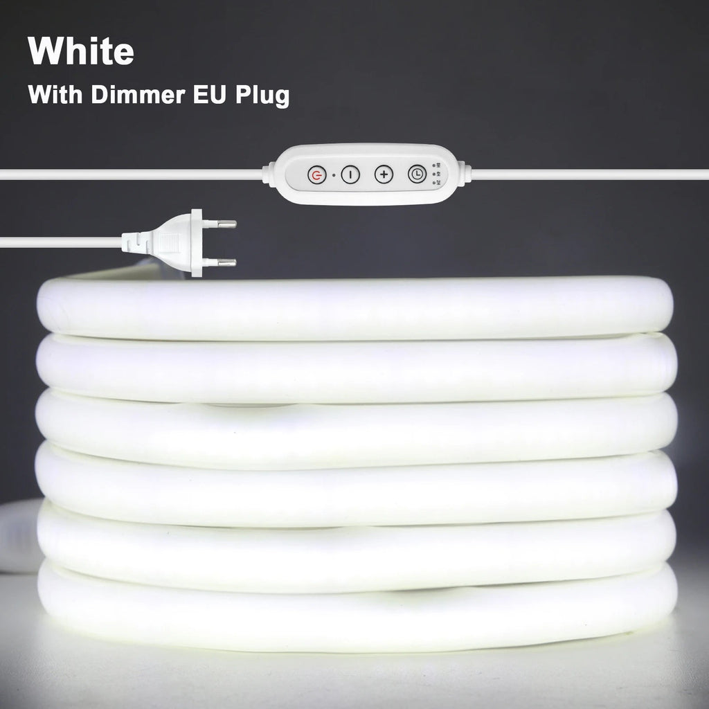 Dimmable Switch 220V COB LED Strip Neon Light Dimmer Power Kit Waterproof 3000K 4000K 6000K 288LED Kitchen Room Decor Flex Lamp - Cozy & Co. Market