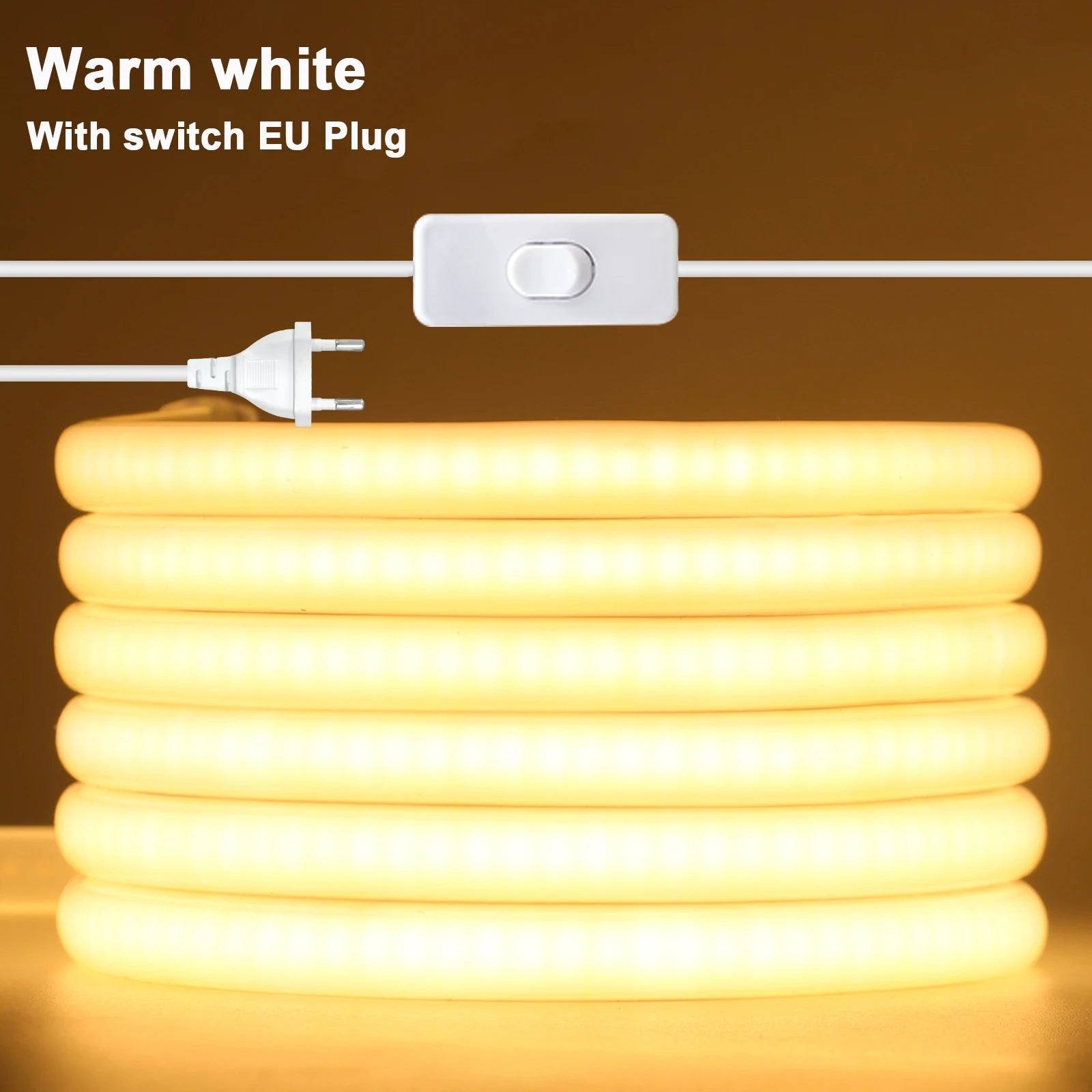 Dimmable Switch 220V COB LED Strip Neon Light Dimmer Power Kit Waterproof 3000K 4000K 6000K 288LED Kitchen Room Decor Flex Lamp - Cozy & Co. Market