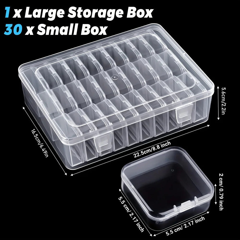 DIY Diamond Painting Embroidery Storage Box, Nail Art Jewelry Rhinestone Mosaic Storage Container, Multifunctional Storage Box - Cozy & Co. Market