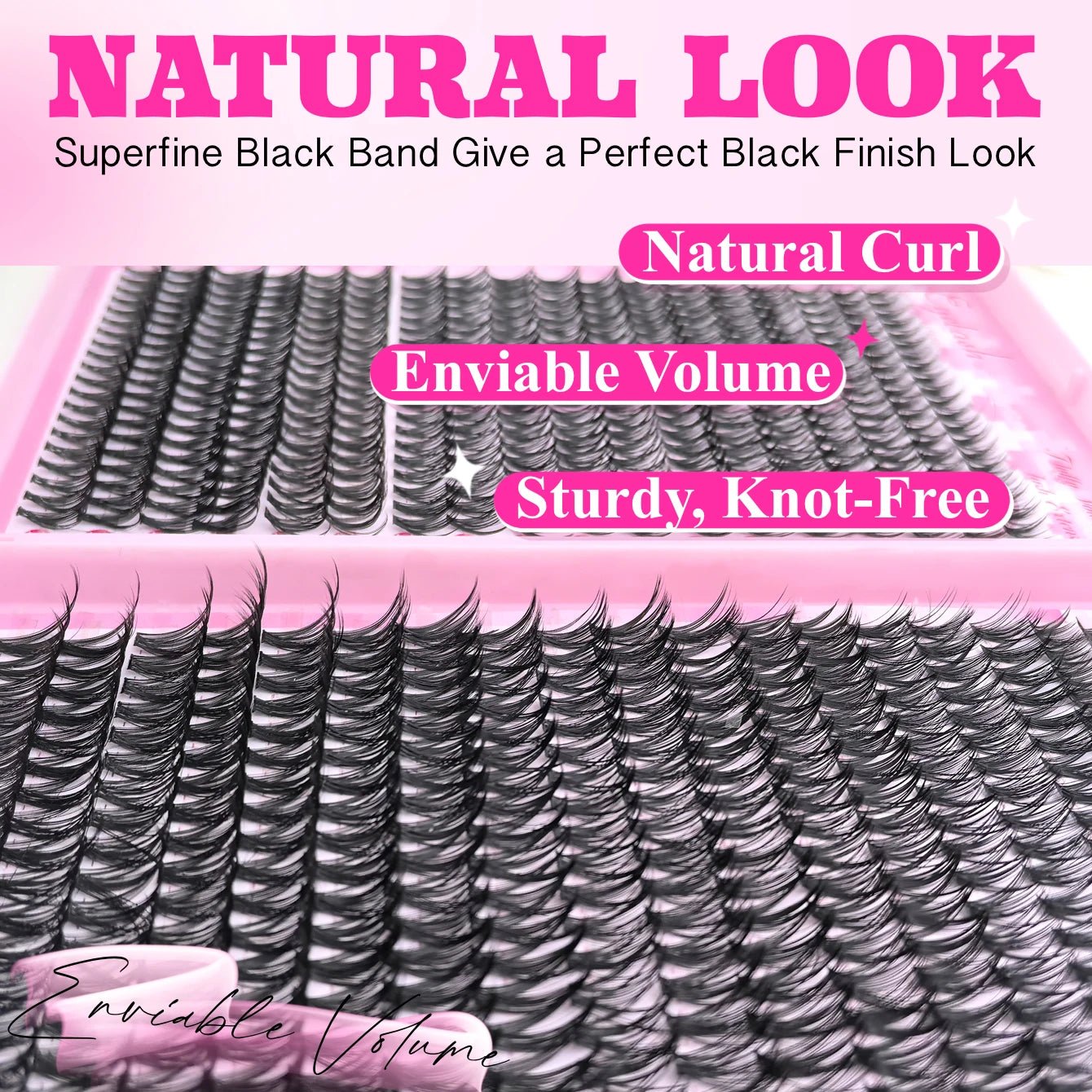 DIY Lash Extension Kit Clusters Individual Eyelashes Kit 9-16mm with Bond and Seal Wispy Natural Mange Lashes - Cozy & Co. Market