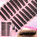 DIY Lash Extension Kit Clusters Individual Eyelashes Kit 9-16mm with Bond and Seal Wispy Natural Mange Lashes - Cozy & Co. Market