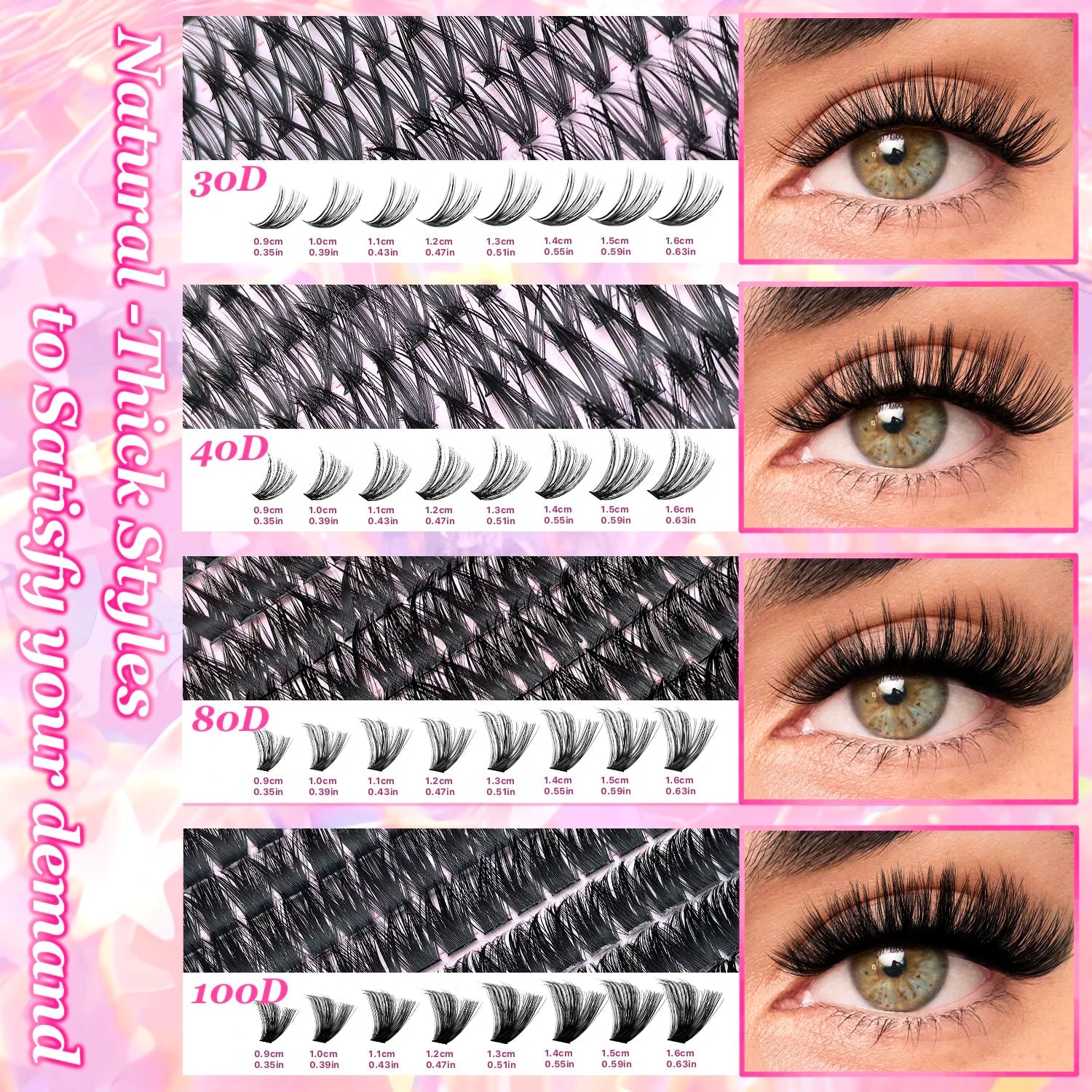 DIY Lash Extension Kit Clusters Individual Eyelashes Kit 9-16mm with Bond and Seal Wispy Natural Mange Lashes - Cozy & Co. Market