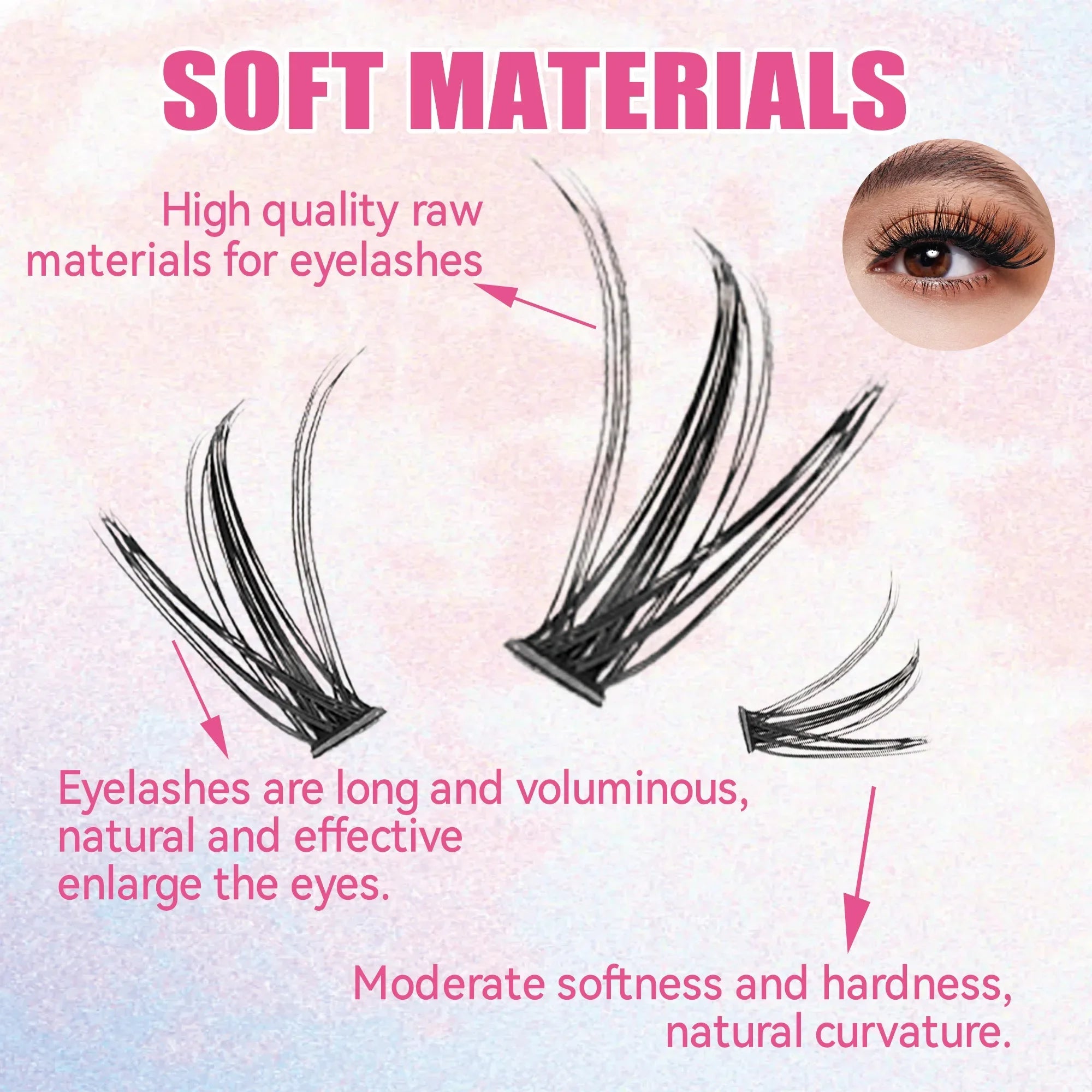DIY Lashes Extension Kit Eyelashes 200 PCS Clusters Lash Bond and Seal Makeup Tools for Gluing Lashes Gluing Glue Accessories - Cozy & Co. Market