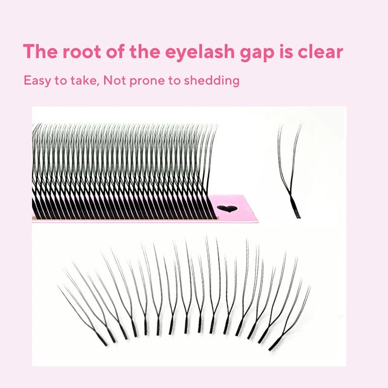 DIYDAY U-shaped Eyelash Extension Easy to Apply 3D Volume False Lashes Natural Wispy U YY Shape Faux Mink Eyelashes for Makeup - Cozy & Co. Market
