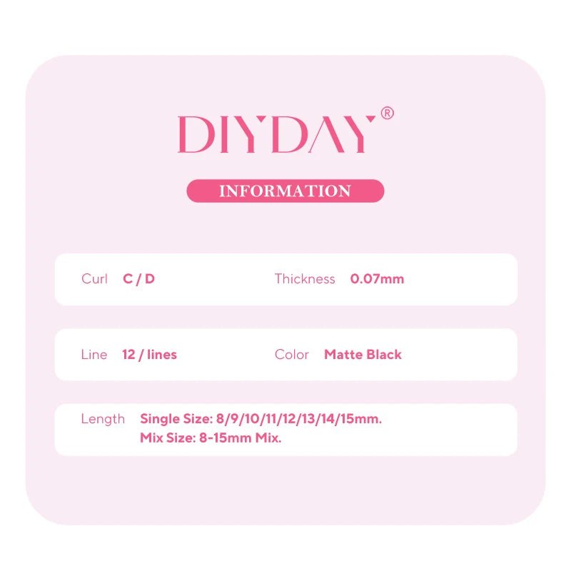 DIYDAY U-shaped Eyelash Extension Easy to Apply 3D Volume False Lashes Natural Wispy U YY Shape Faux Mink Eyelashes for Makeup - Cozy & Co. Market
