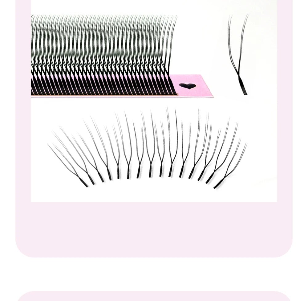 DIYDAY U-shaped Eyelash Extension Easy to Apply 3D Volume False Lashes Natural Wispy U YY Shape Faux Mink Eyelashes for Makeup - Cozy & Co. Market