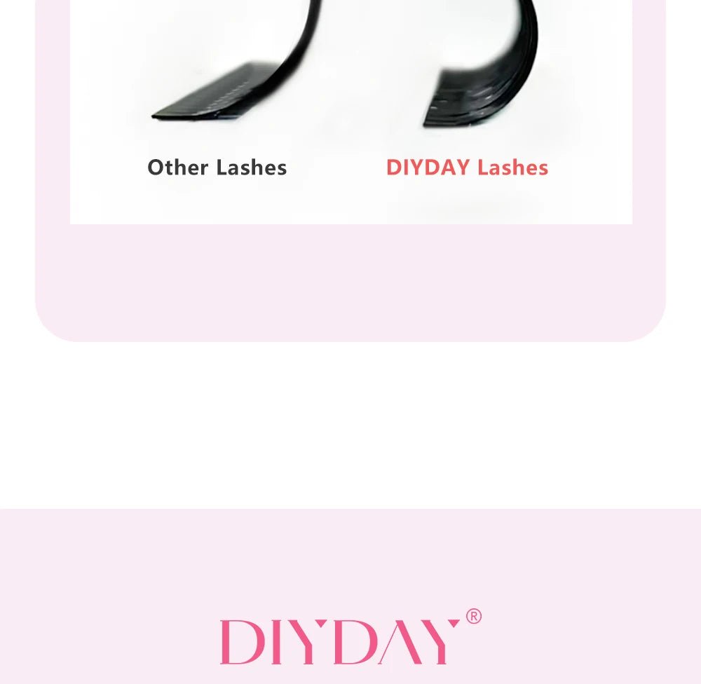DIYDAY U-shaped Eyelash Extension Easy to Apply 3D Volume False Lashes Natural Wispy U YY Shape Faux Mink Eyelashes for Makeup - Cozy & Co. Market