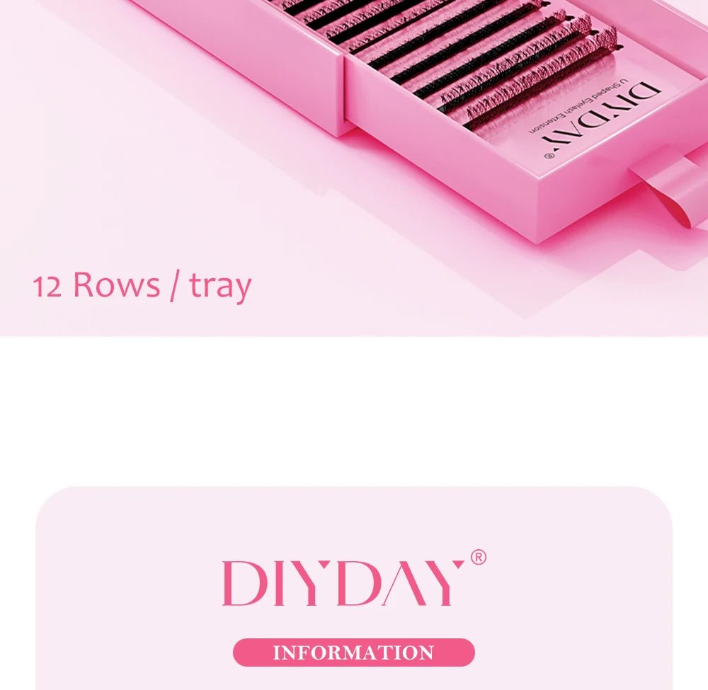DIYDAY U-shaped Eyelash Extension Easy to Apply 3D Volume False Lashes Natural Wispy U YY Shape Faux Mink Eyelashes for Makeup - Cozy & Co. Market