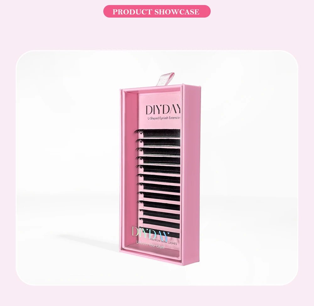 DIYDAY U-shaped Eyelash Extension Easy to Apply 3D Volume False Lashes Natural Wispy U YY Shape Faux Mink Eyelashes for Makeup - Cozy & Co. Market