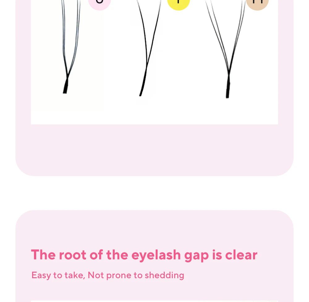DIYDAY U-shaped Eyelash Extension Easy to Apply 3D Volume False Lashes Natural Wispy U YY Shape Faux Mink Eyelashes for Makeup - Cozy & Co. Market