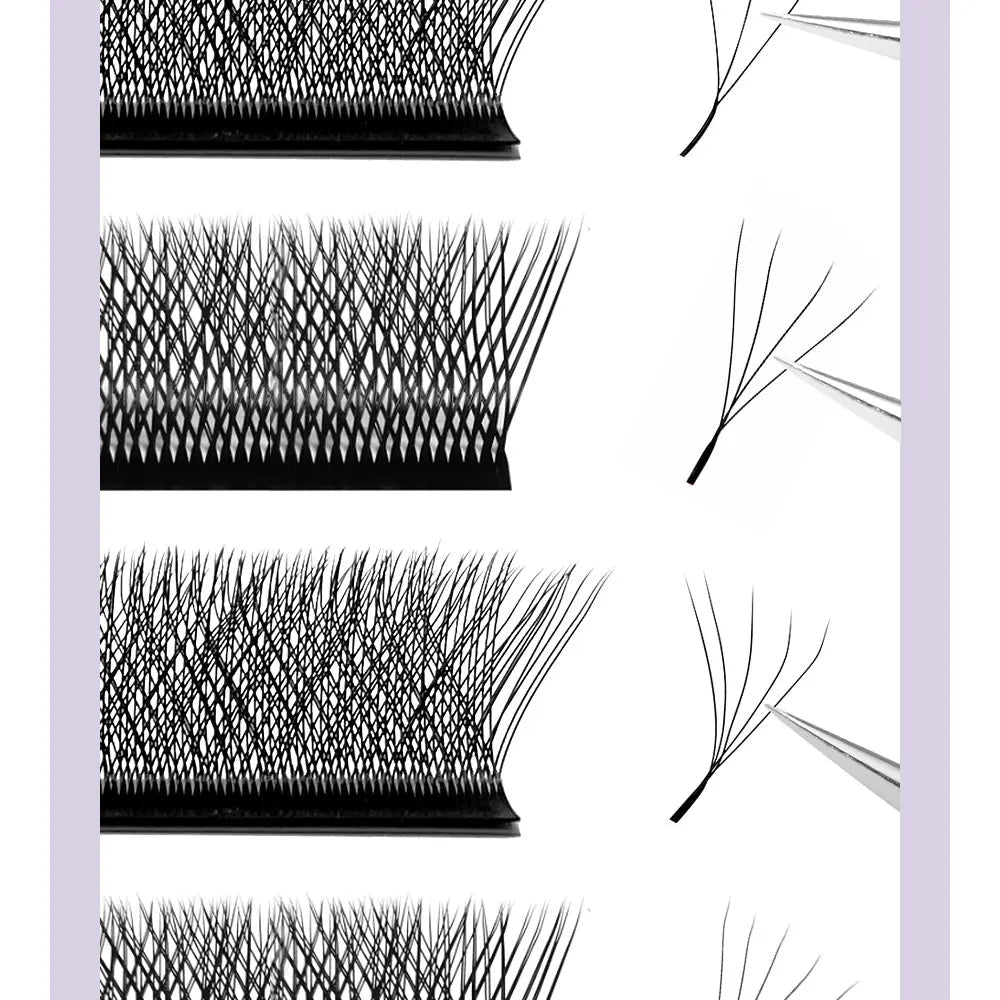 DIYDAY W Shape Eyelashes Extensions W Shaped Bloom 3d 4d 5d 6d 7d 8d Eye Lashes Natural Soft Premade Fan Lash Extensions - Cozy & Co. Market