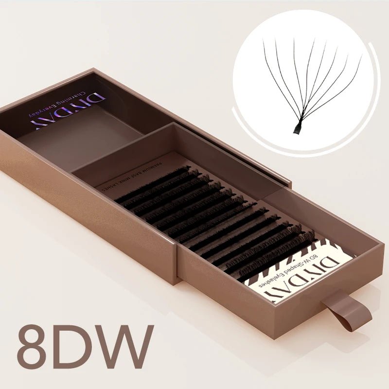 DIYDAY W Shape Eyelashes Extensions W Shaped Bloom 3d 4d 5d 6d 7d 8d Eye Lashes Natural Soft Premade Fan Lash Extensions - Cozy & Co. Market