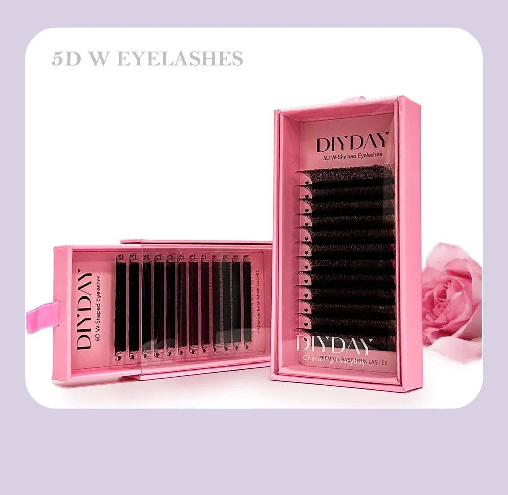 DIYDAY W Shape Eyelashes Extensions W Shaped Bloom 3d 4d 5d 6d 7d 8d Eye Lashes Natural Soft Premade Fan Lash Extensions - Cozy & Co. Market