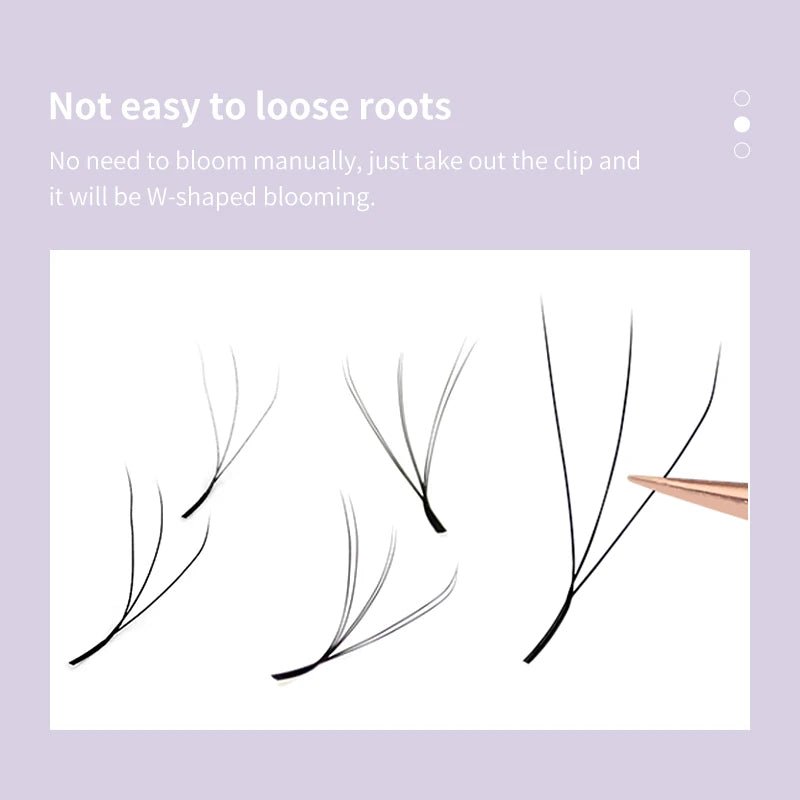 DIYDAY W Shape Eyelashes Extensions W Shaped Bloom 3d 4d 5d 6d 7d 8d Eye Lashes Natural Soft Premade Fan Lash Extensions - Cozy & Co. Market