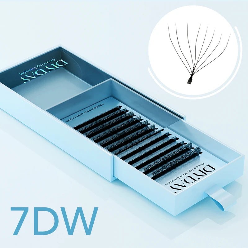 DIYDAY W Shape Eyelashes Extensions W Shaped Bloom 3d 4d 5d 6d 7d 8d Eye Lashes Natural Soft Premade Fan Lash Extensions - Cozy & Co. Market