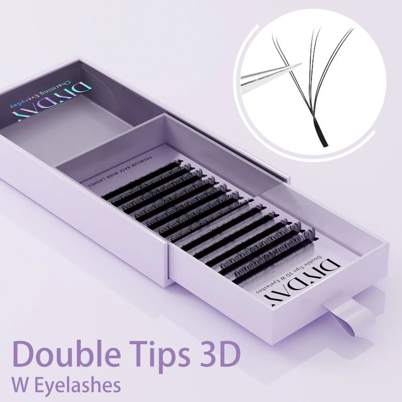 DIYDAY W Shape Eyelashes Extensions W Shaped Bloom 3d 4d 5d 6d 7d 8d Eye Lashes Natural Soft Premade Fan Lash Extensions - Cozy & Co. Market