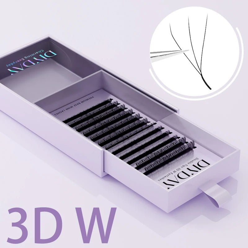 DIYDAY W Shape Eyelashes Extensions W Shaped Bloom 3d 4d 5d 6d 7d 8d Eye Lashes Natural Soft Premade Fan Lash Extensions - Cozy & Co. Market