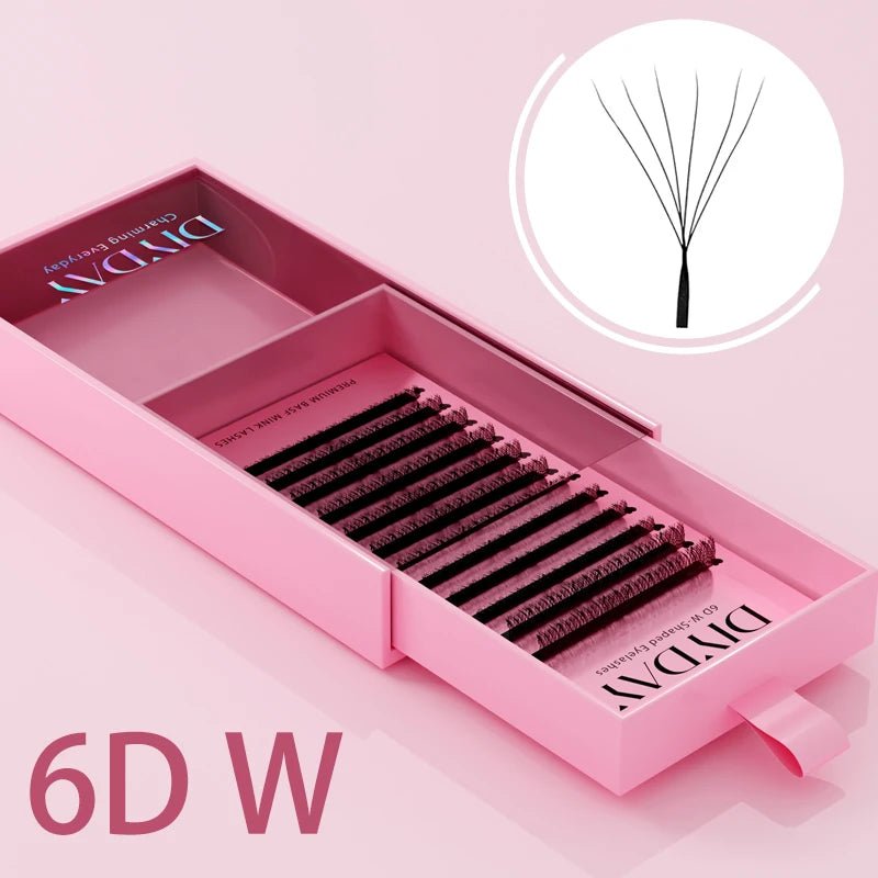 DIYDAY W Shape Eyelashes Extensions W Shaped Bloom 3d 4d 5d 6d 7d 8d Eye Lashes Natural Soft Premade Fan Lash Extensions - Cozy & Co. Market