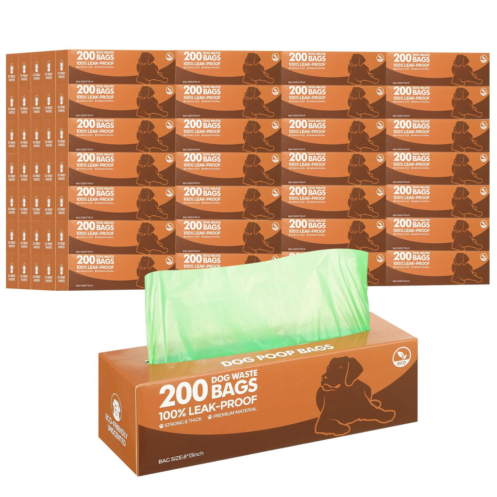 Dog Waste Bags — 50 Rolls / 10,000 Count, Leak-Proof (Dark Green) - Cozy & Co. Market