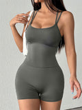 Double Spaghetti Strap Active Romper - Cozy & Co. Market