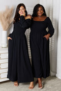 Double Take Square Neck Jumpsuit with Pockets - Cozy & Co. Market