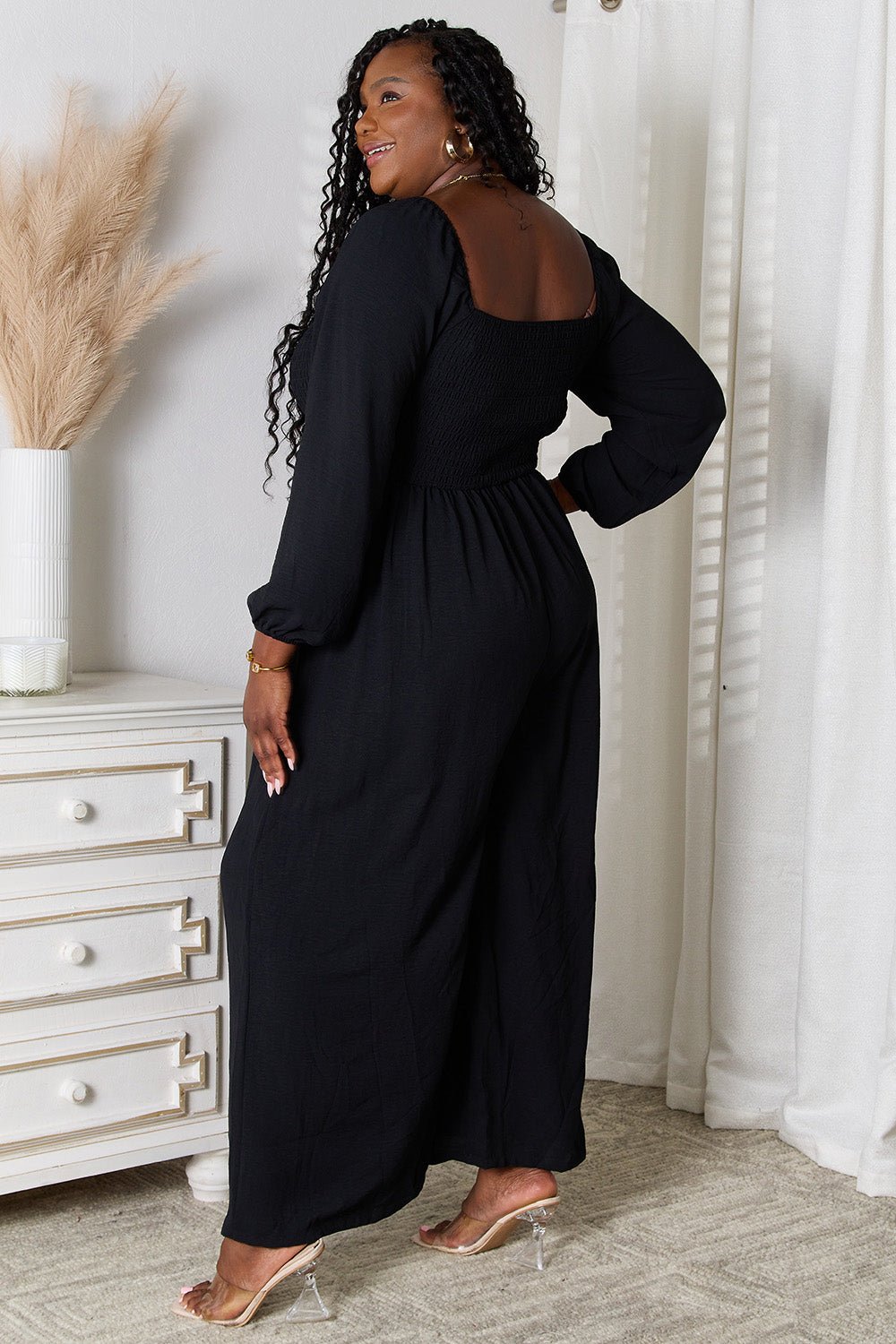 Double Take Square Neck Jumpsuit with Pockets - Cozy & Co. Market