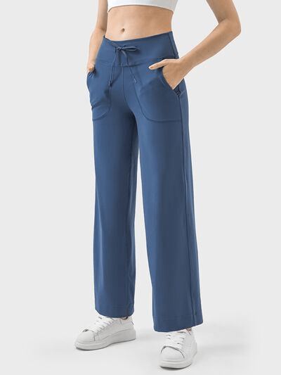 Drawstring Active Pants with Pockets - Cozy & Co. Market