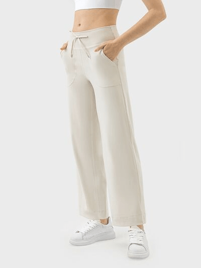 Drawstring Active Pants with Pockets - Cozy & Co. Market