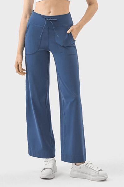 Drawstring Active Pants with Pockets - Cozy & Co. Market