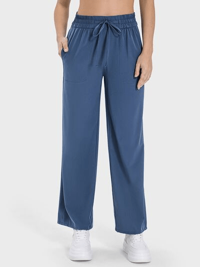 Drawstring Pocketed Active Pants - Cozy & Co. Market