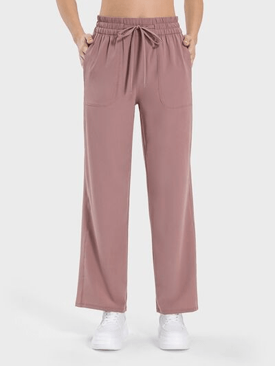 Drawstring Pocketed Active Pants - Cozy & Co. Market