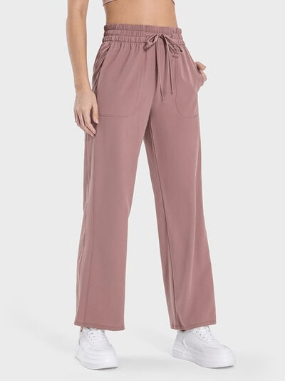 Drawstring Pocketed Active Pants - Cozy & Co. Market