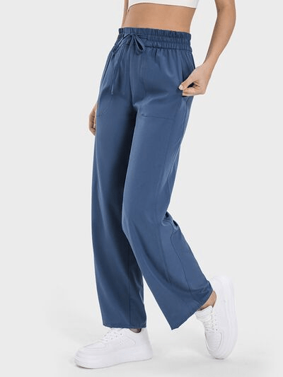 Drawstring Pocketed Active Pants - Cozy & Co. Market