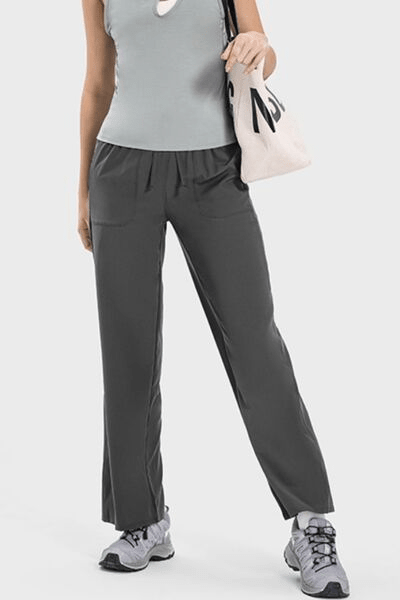 Drawstring Pocketed Active Pants - Cozy & Co. Market