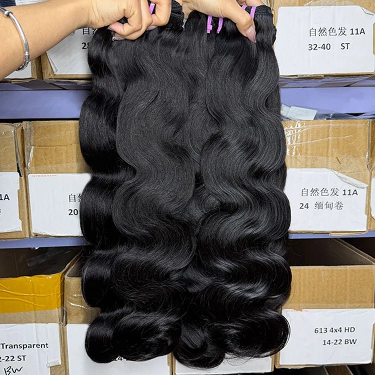 Drop Shipping Cuticle Aligned Hair Weft Body Wave Bundles Human Hair Extensions Double Drawn Vietnamese Raw Human Hair Bundles - Cozy & Co. Market