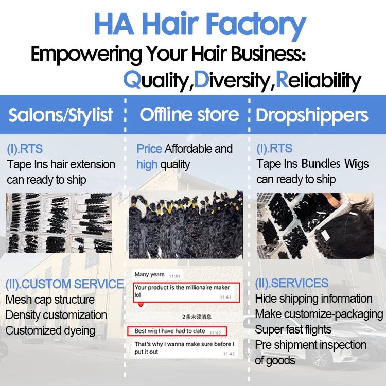 Drop Shipping Raw Hair Bone Straight Double Weft Hair Weaving Bundles Bone Straight Braiding Human Hair Extension - Cozy & Co. Market