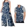Drop Shipping Samoa Puletasi Casual Women Sling Jumpsuit Match Short Sleeve Aloha Shirt Polynesian Couple Clothes 2pc Set - Cozy & Co. Market