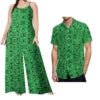 Drop Shipping Samoa Puletasi Casual Women Sling Jumpsuit Match Short Sleeve Aloha Shirt Polynesian Couple Clothes 2pc Set - Cozy & Co. Market