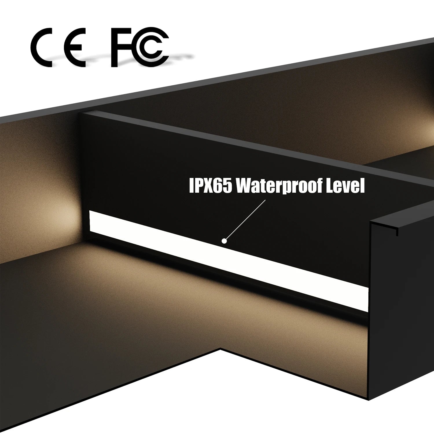 Dropshipping 12x12" Matte Black Stainless Steel Lighted Shower Niche IPX65 Waterproof FCC for UL Certification Modern for - Cozy & Co. Market