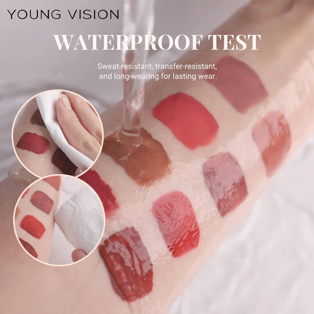 DUNUF 8-color matte velvet smooth easy-to-apply square tube lip gloss waterproof three-dimensional plumping lipstick - Cozy & Co. Market
