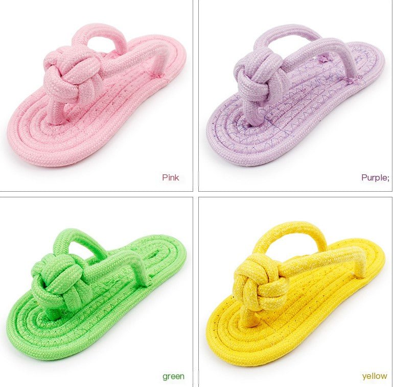Durable Cotton Rope Slippers Dog Chew Toy - Cozy & Co. Market