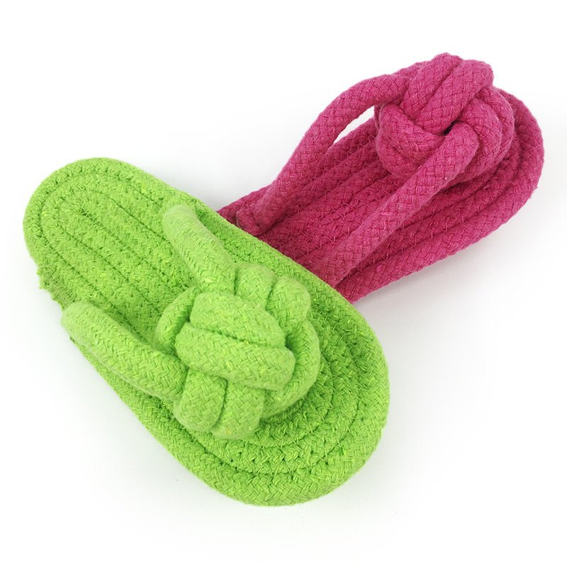 Durable Cotton Rope Slippers Dog Chew Toy - Cozy & Co. Market