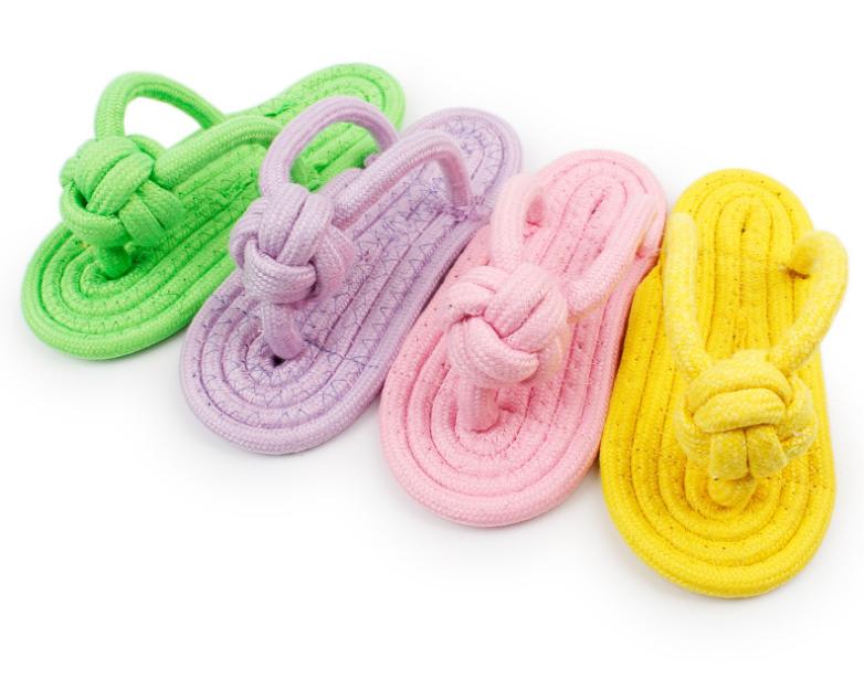 Durable Cotton Rope Slippers Dog Chew Toy - Cozy & Co. Market