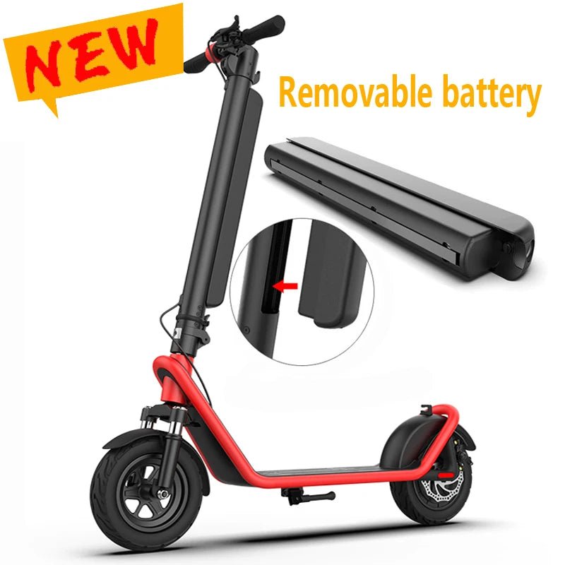 E Scooter With 10 Inch Fat Tire Adults Kick Escooter Fast Folding Off Road Electric Scooters With Double Suspension - Cozy & Co. Market