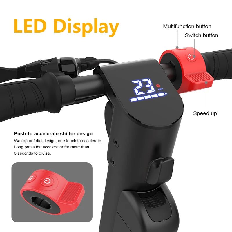 E Scooter With 10 Inch Fat Tire Adults Kick Escooter Fast Folding Off Road Electric Scooters With Double Suspension - Cozy & Co. Market