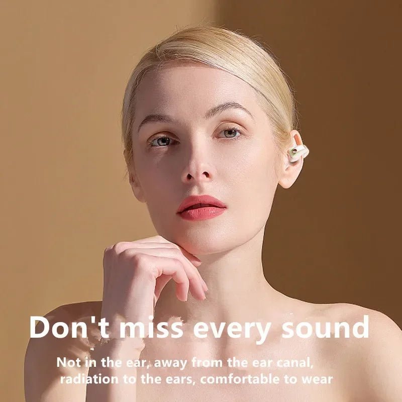 Earphone Clip Wireless Bluetooth Headphone Bone Conduction Headset High Quality TWS Auriculares Sport Noise Canceling With Mic - Cozy & Co. Market