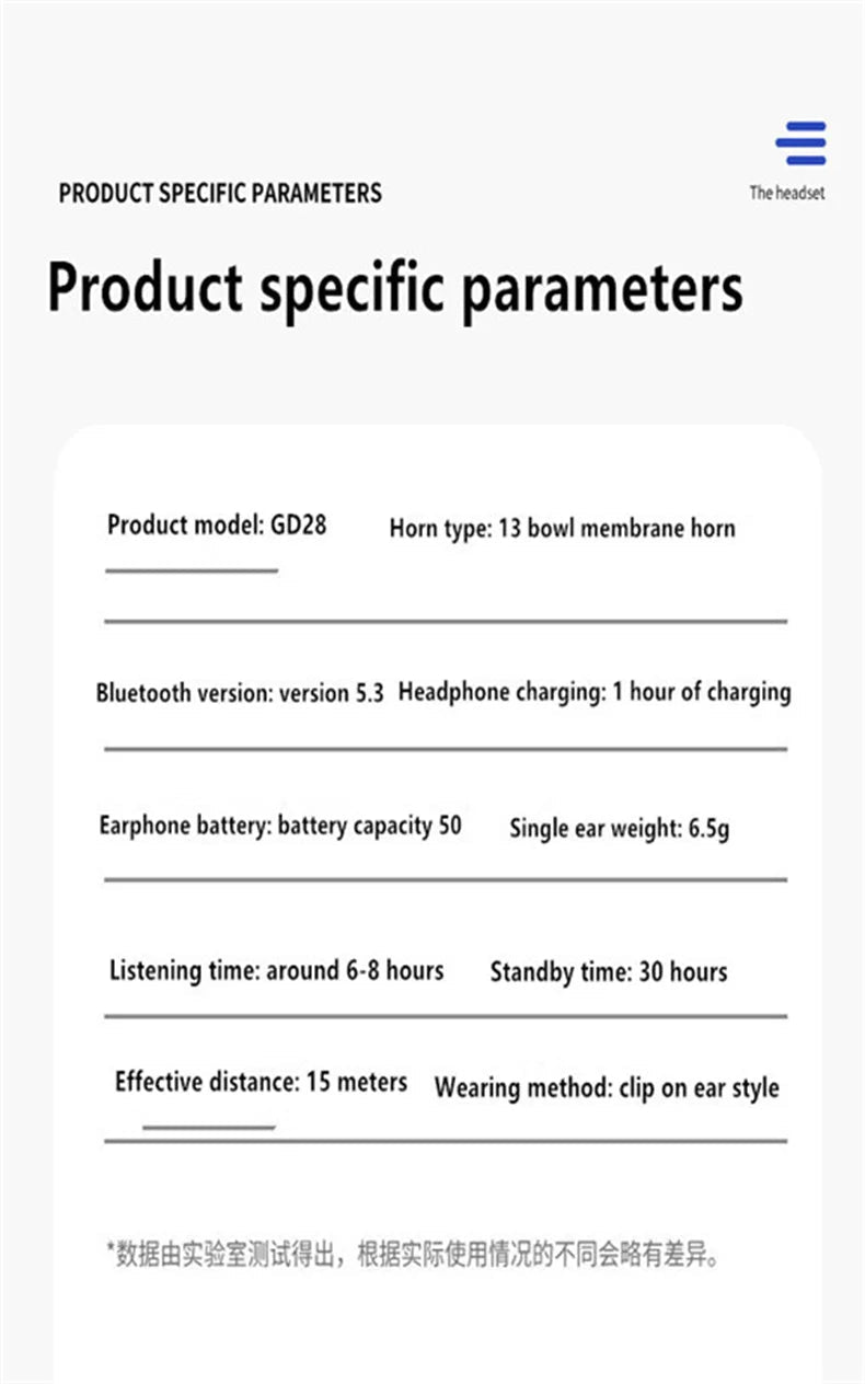 Earphone Clip Wireless Bluetooth Headphone Bone Conduction Headset High Quality TWS Auriculares Sport Noise Canceling With Mic - Cozy & Co. Market